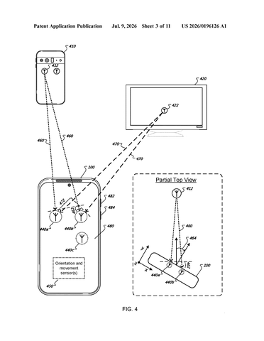 Google Patents a Way to Connect Devices by Pointing Your Phone at Them patent drawing, sheet 3