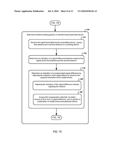 Google Patents a Way to Connect Devices by Pointing Your Phone at Them patent drawing, sheet 8