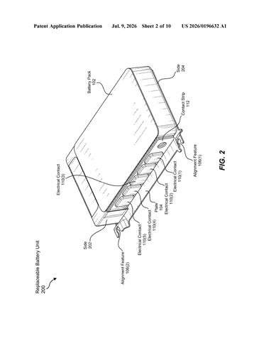 Meta Patents a Battery Pack That Guides Itself Into Place patent drawing, sheet 2