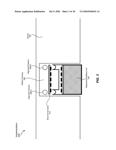 Meta Patents a Battery Pack That Guides Itself Into Place patent drawing, sheet 3