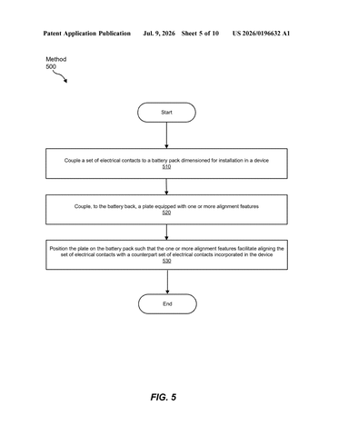 Meta Patents a Battery Pack That Guides Itself Into Place patent drawing, sheet 5