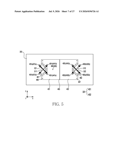 Samsung Patents an Antenna That Connects to Three 5G Networks Through One Chip patent drawing, sheet 7