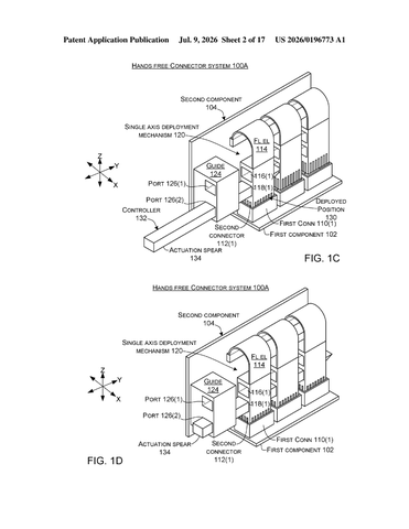 Microsoft Patents a Connector That Deploys and Retracts With a Single Sideways Press patent drawing, sheet 2