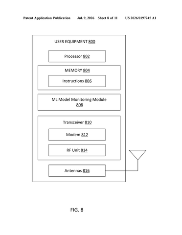 Qualcomm Patents a Way for Phones to Report When Network AI Goes Wrong patent drawing, sheet 8