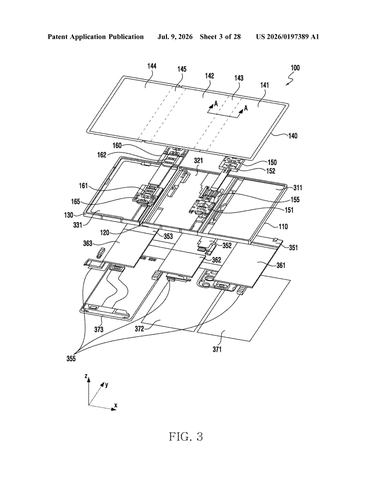 Samsung Patents a Way to Route Electrical Wiring Through a Foldable Phone’s Display Backing patent drawing, sheet 3