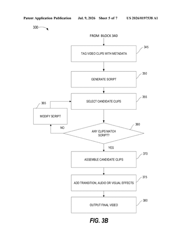IBM Patents an AI System That Builds Videos From Your Existing Footage patent drawing, sheet 5