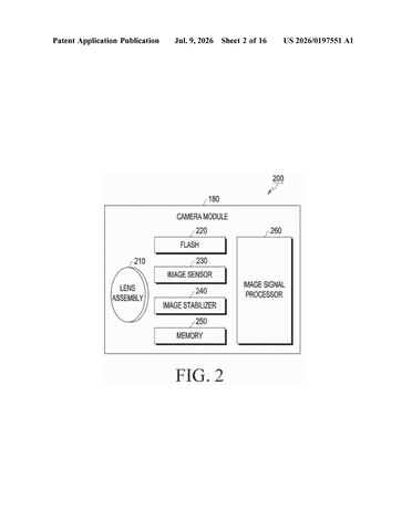 Samsung’s New Patent Takes Extra Photos Behind the Scenes, at Better Settings patent drawing, sheet 2
