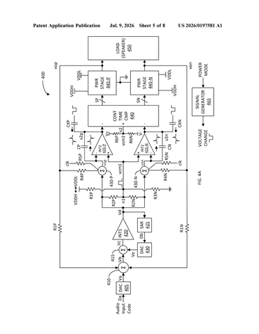 Qualcomm Patents a Circuit That Kills the Click When Your Audio Chip Switches Power patent drawing, sheet 5
