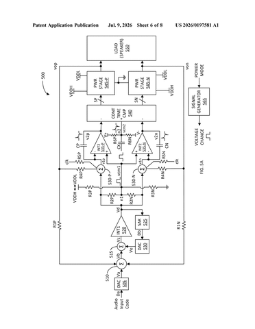 Qualcomm Patents a Circuit That Kills the Click When Your Audio Chip Switches Power patent drawing, sheet 6