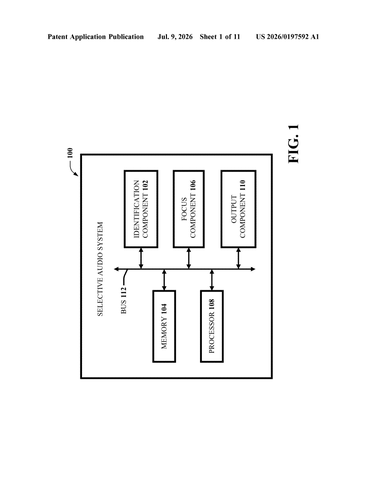 IBM Files Patent to Enhance Hearing Aid Functions Through Augmented Reality Glasses patent drawing, sheet 1