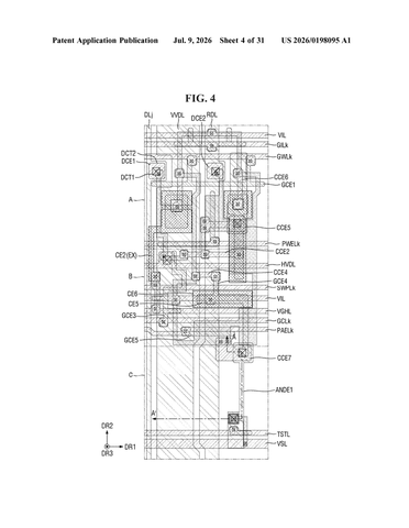 Samsung Patent Merges Touch Sensors Directly Into Display Power Supply Layer patent drawing, sheet 4