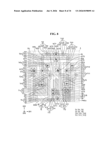 Samsung Patent Merges Touch Sensors Directly Into Display Power Supply Layer patent drawing, sheet 8