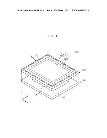 Samsung Patents an Image Sensor That Focuses Light With Nano-Scale Pillars patent drawing, sheet 1