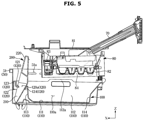 Samsung Patents a Refrigerator Ice Bucket With Its Own Scoop Holder patent drawing, sheet 5
