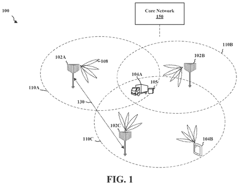 Google Patent Reveals Cell Towers Teaming Up to Share Radar Network Duties patent drawing, sheet 1