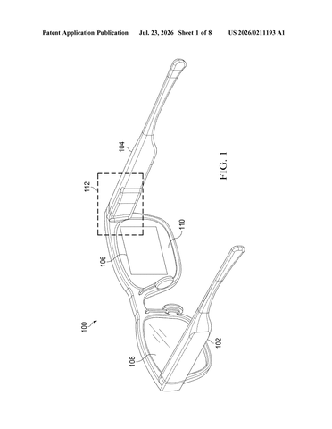Google Patents Smart Glasses That Build Your Vision Prescription Into the Display patent drawing, sheet 1