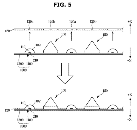 Samsung Patents an Asymmetric LED Mounting System for TV Backlights patent drawing, sheet 5