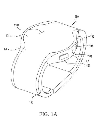 Samsung Patents a Wristband Where the Screen Wraps All the Way to the Clasp patent drawing, sheet 1