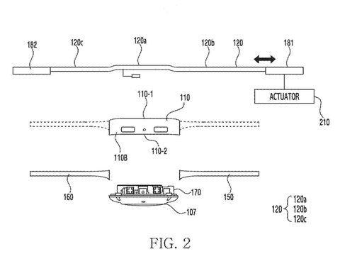 Samsung Patents a Wristband Where the Screen Wraps All the Way to the Clasp patent drawing, sheet 4