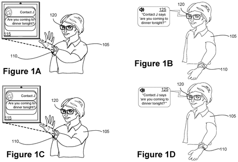 Meta Patent Sends AI Responses From Smart Glasses Directly to Your Wrist patent drawing, sheet 1