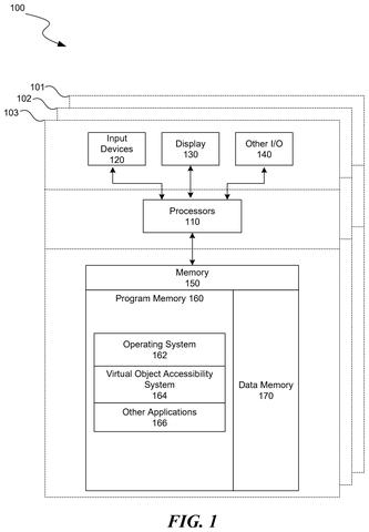 Meta Patents Virtual Buttons That Live on Your Wrist in AR patent drawing, sheet 1