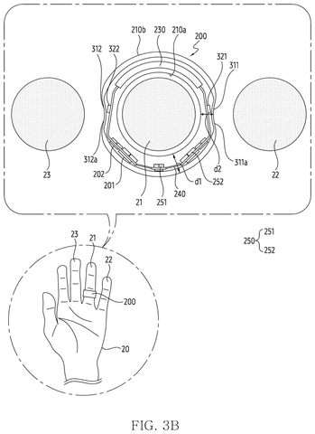 Samsung Patents a Smart Ring That Reads a Finger Pressed Into Its Groove patent drawing, sheet 5