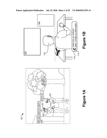 Meta Patent Reveals AI Glasses and Smartwatch Working Together to Complete Tasks patent drawing, sheet 1
