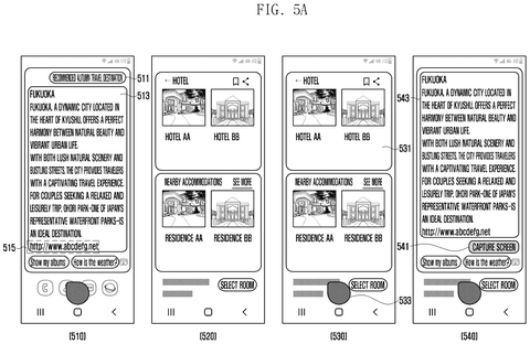 Samsung Patents Screenshots That Automatically Remove the Voice Assistant Overlay patent drawing, sheet 6