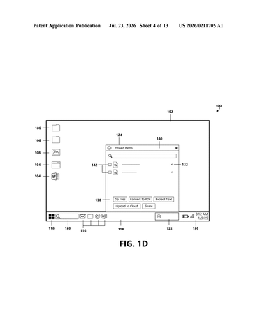 Microsoft Patents a Persistent Clipboard That Recommends What to Do With Your Copied Content patent drawing, sheet 4