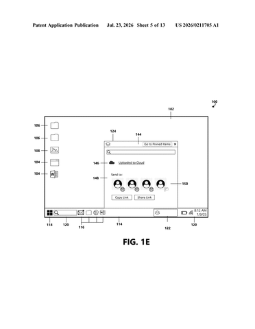 Microsoft Patents a Persistent Clipboard That Recommends What to Do With Your Copied Content patent drawing, sheet 5