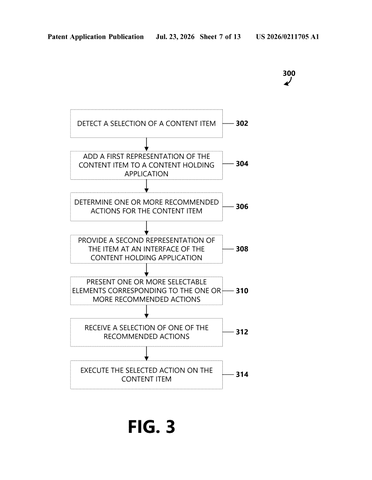 Microsoft Patents a Persistent Clipboard That Recommends What to Do With Your Copied Content patent drawing, sheet 7