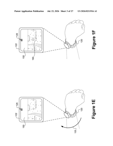 Meta Patent: Silent Wrist Gesture Activates AI Assistant Through Smart Glasses patent drawing, sheet 3