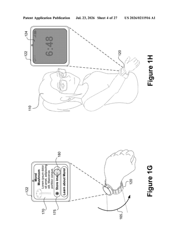 Meta Patent: Silent Wrist Gesture Activates AI Assistant Through Smart Glasses patent drawing, sheet 4