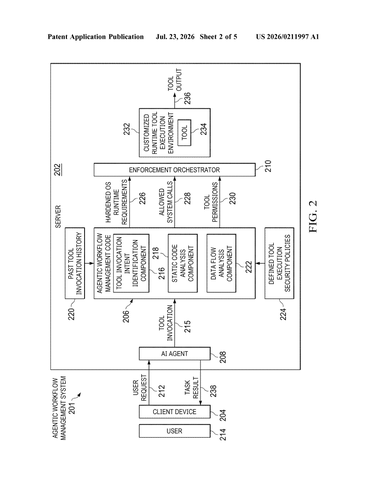 IBM Patent: AI Assistant Actions Are Automatically Screened for Security Threats patent drawing, sheet 2