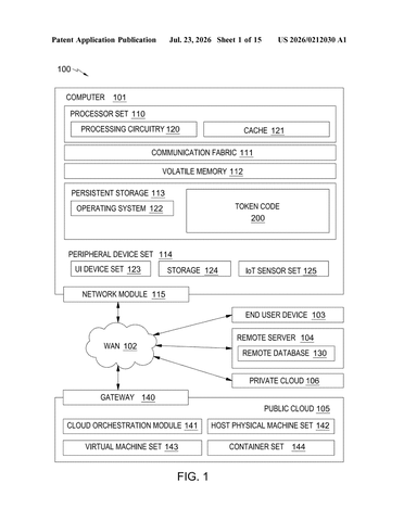IBM Patents a Digital Label That Tells the Cloud How to Handle Your Data patent drawing, sheet 1