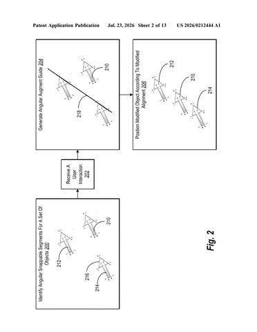 Adobe Patents a Tool That Snaps Objects Into Perfect Diagonal Alignment patent drawing, sheet 2