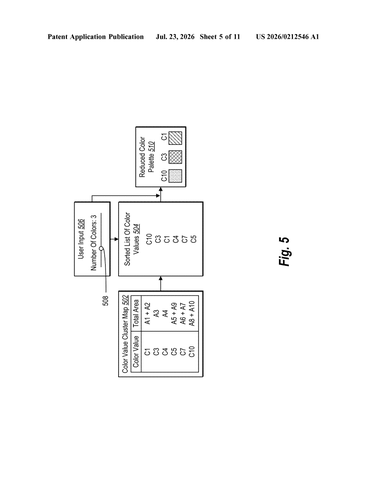 Adobe Patents a Tool That Strips Illustrations Down to Fewer Colors patent drawing, sheet 5