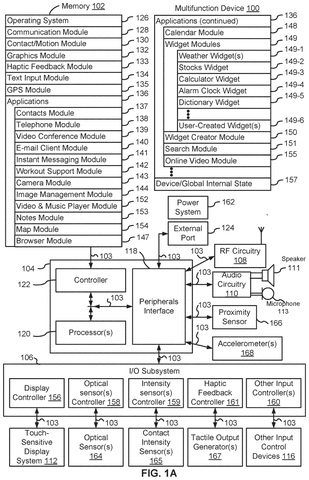 Apple Patents a Built-In Vocal Volume Slider for Music Playback patent drawing, sheet 1