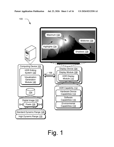 Adobe Patents a Tool That Shows Photographers What Their Display Can Actually Show patent drawing, sheet 1