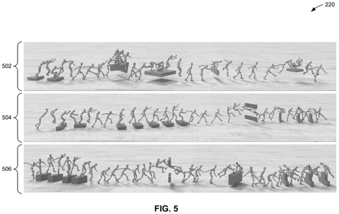 Nvidia Patent Teaches Virtual Characters to Move and Think with Hybrid AI patent drawing, sheet 5