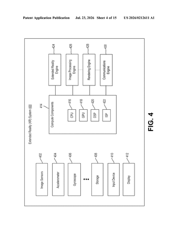 Qualcomm Patents Technology That Predicts Head Movement to Display Virtual Images Sooner patent drawing, sheet 4