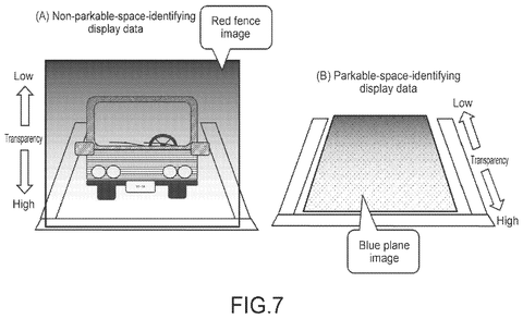 Sony Patents AR Parking System That Highlights Open Spots in Real Time patent drawing, sheet 7