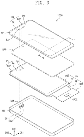 Samsung Display Patent Lets Under-Screen Cameras Get Clearer Pixels patent drawing, sheet 3