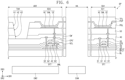 Samsung Display Patent Lets Under-Screen Cameras Get Clearer Pixels patent drawing, sheet 6