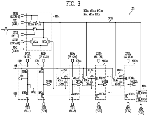 Samsung Display Patents a Stage Circuit to Coordinate Display Panel Signals patent drawing, sheet 7