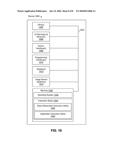 Apple Vision Pro Patent Hides Exactly Where Your Eyes Are Looking patent drawing, sheet 8