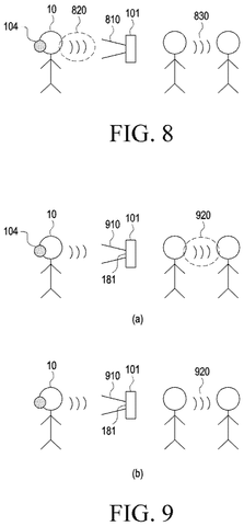 Samsung Patents Earbuds That Change What You Hear Based on Which Camera You’re Using patent drawing, sheet 8