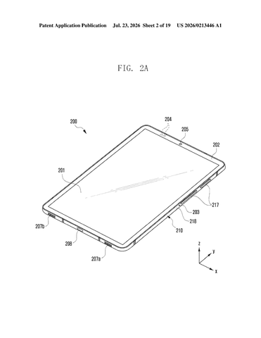 Samsung Patents a Spring-Loaded Internal Connector Support for Electronics patent drawing, sheet 2