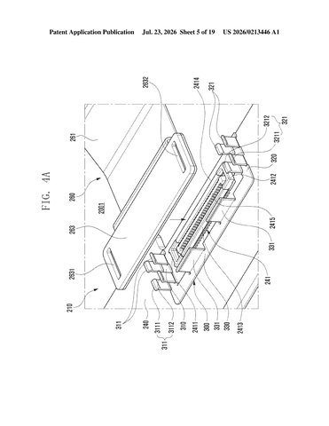 Samsung Patents a Spring-Loaded Internal Connector Support for Electronics patent drawing, sheet 5