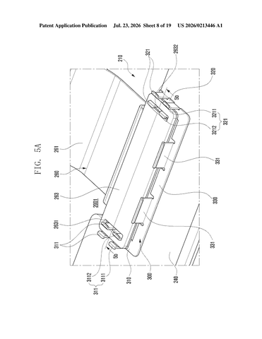Samsung Patents a Spring-Loaded Internal Connector Support for Electronics patent drawing, sheet 8
